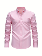 Chemise homme à fines rayures