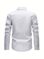 Chemise homme à fines rayures