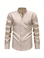 Chemise homme à fines rayures