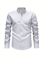 Chemise homme à fines rayures