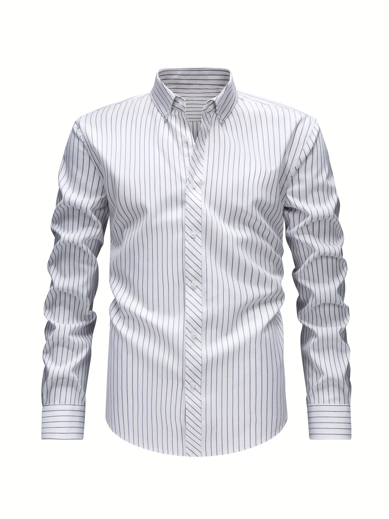 Chemise homme à fines rayures