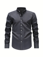 Chemise homme à fines rayures
