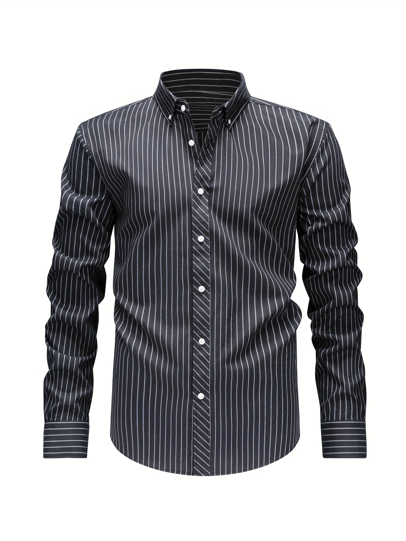 Chemise homme à fines rayures