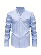 Chemise homme à fines rayures
