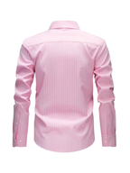 Chemise homme à fines rayures