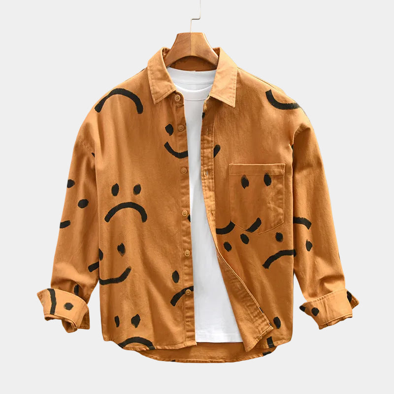 Chemise homme imprimée boutonnée
