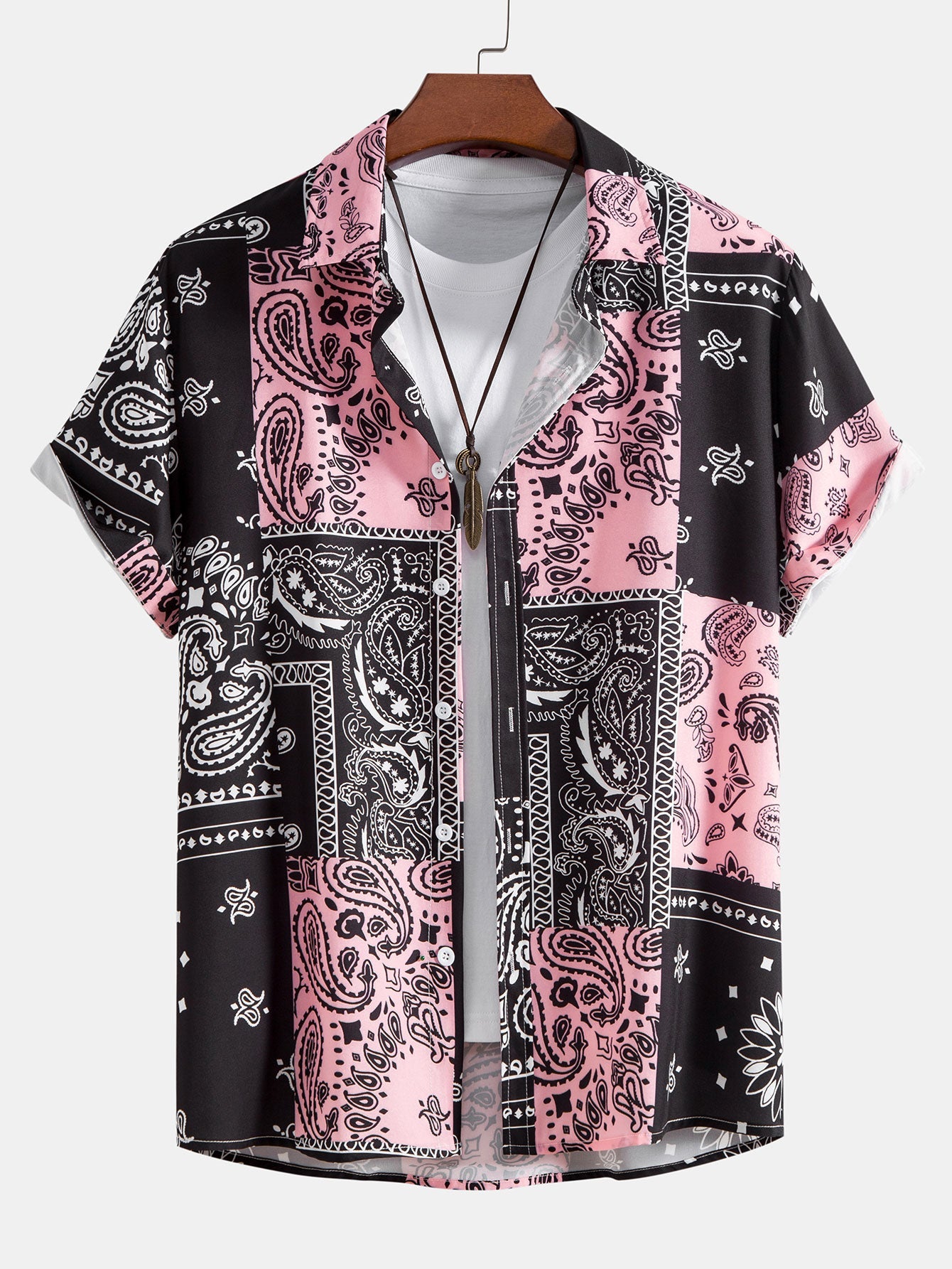 Chemise homme imprimée manches courtes
