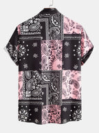 Chemise homme imprimée manches courtes