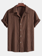 Chemise homme jacquard manches courtes