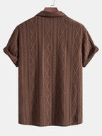Chemise homme jacquard manches courtes