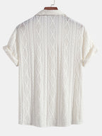 Chemise homme jacquard manches courtes