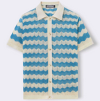 Chemise homme maille rayée