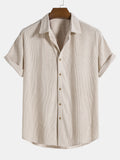 Chemise homme manches courtes texturée