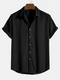 Chemise homme manches courtes texturée
