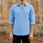 Chemise homme à manches retroussables