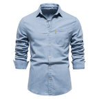 Chemise homme poche poitrine boutonnée