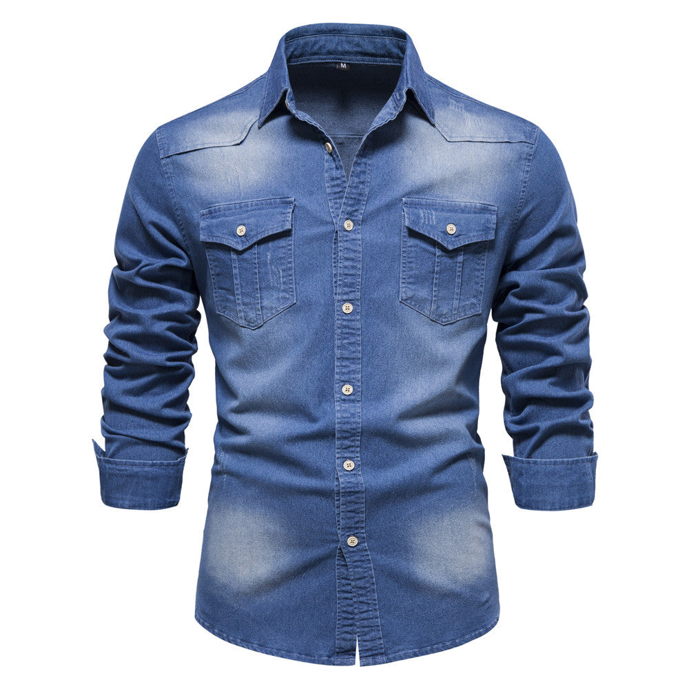 Chemise homme poches poitrine boutonnées