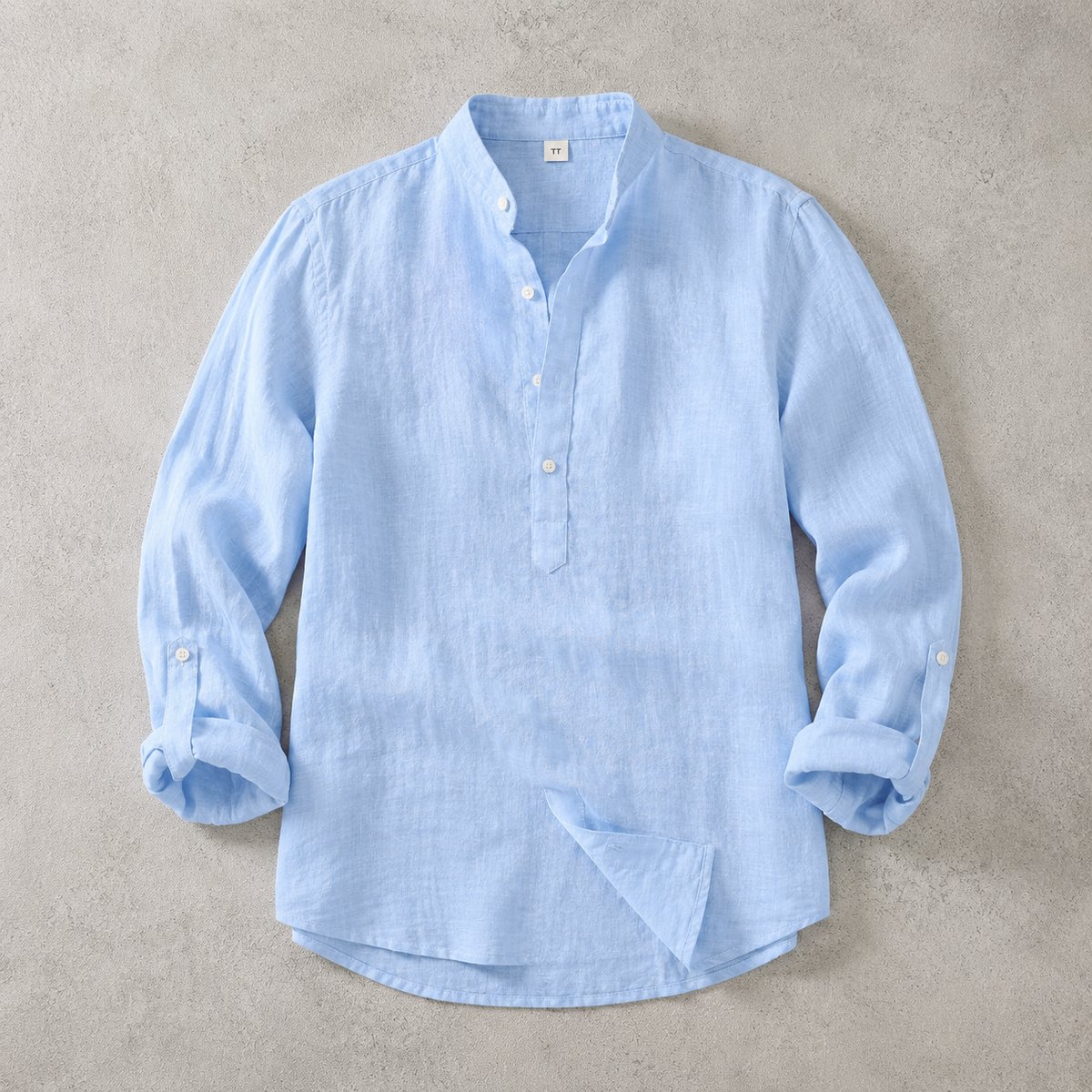 Chemise homme popover à manches retroussables