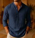 Chemise homme popover col montant