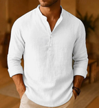 Chemise homme popover col montant