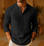 Chemise homme popover col montant