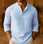 Chemise homme popover col montant