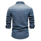 Chemise homme rayée à poches