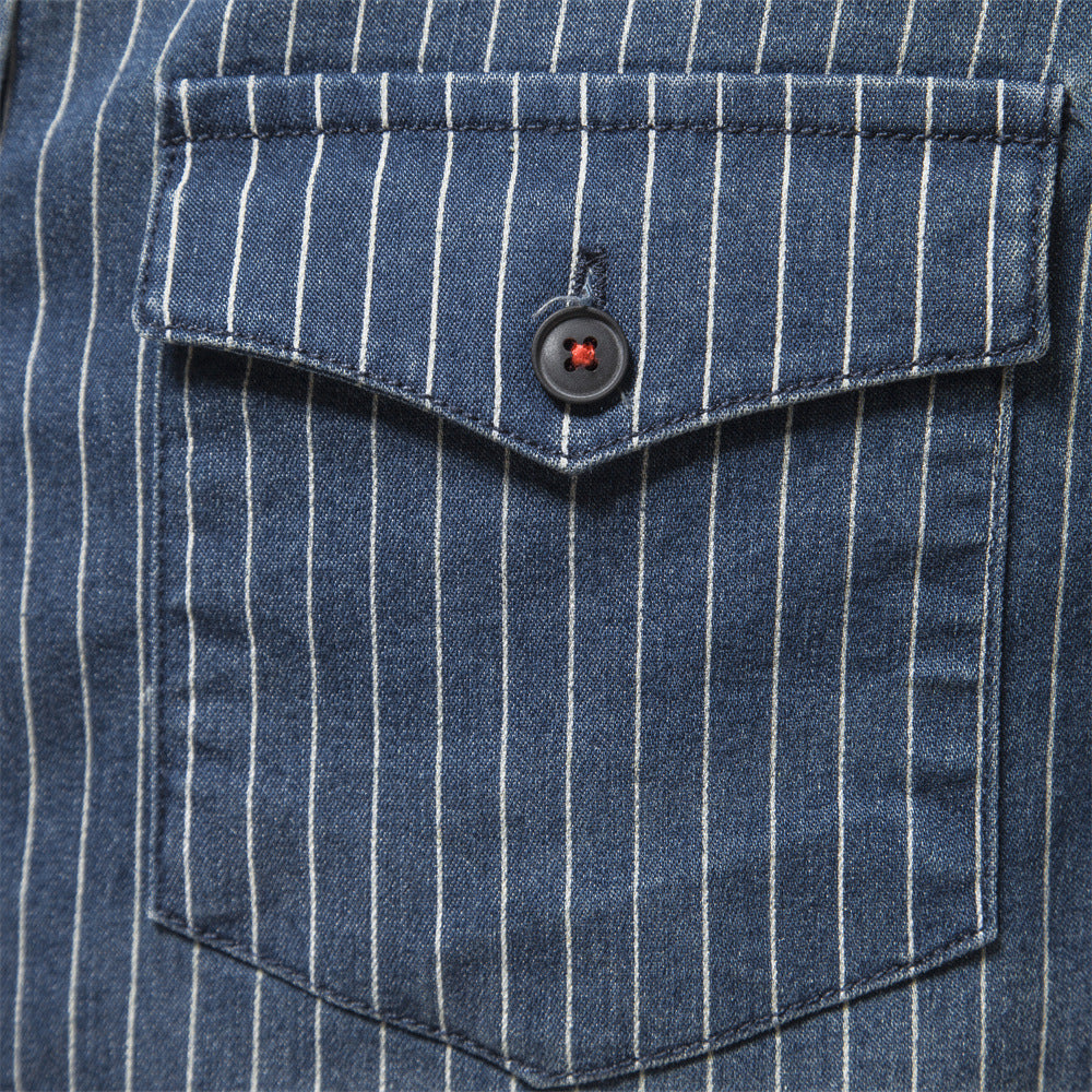 Chemise homme rayée à poches