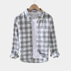 Chemise homme rayée boutonnée