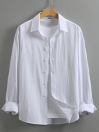 Chemise homme texturée boutonnée