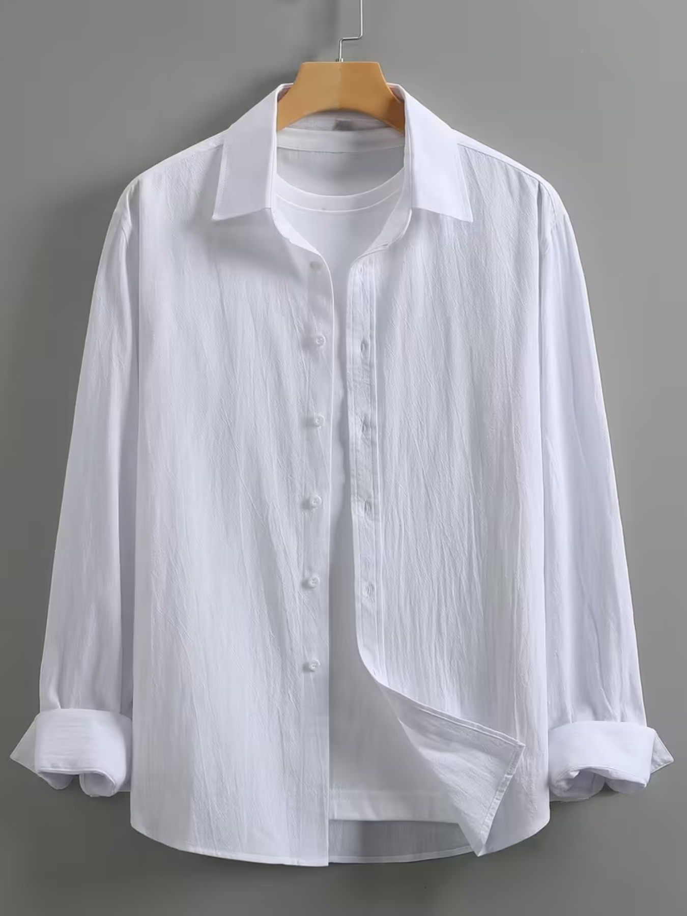 Chemise homme texturée boutonnée