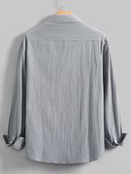 Chemise homme texturée boutonnée