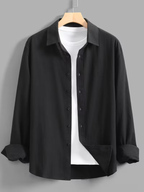 Chemise homme texturée boutonnée
