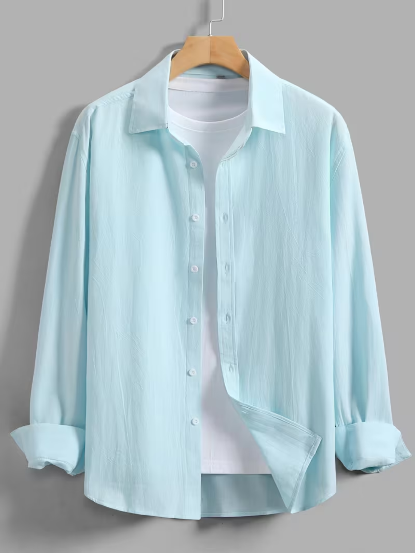 Chemise homme texturée boutonnée