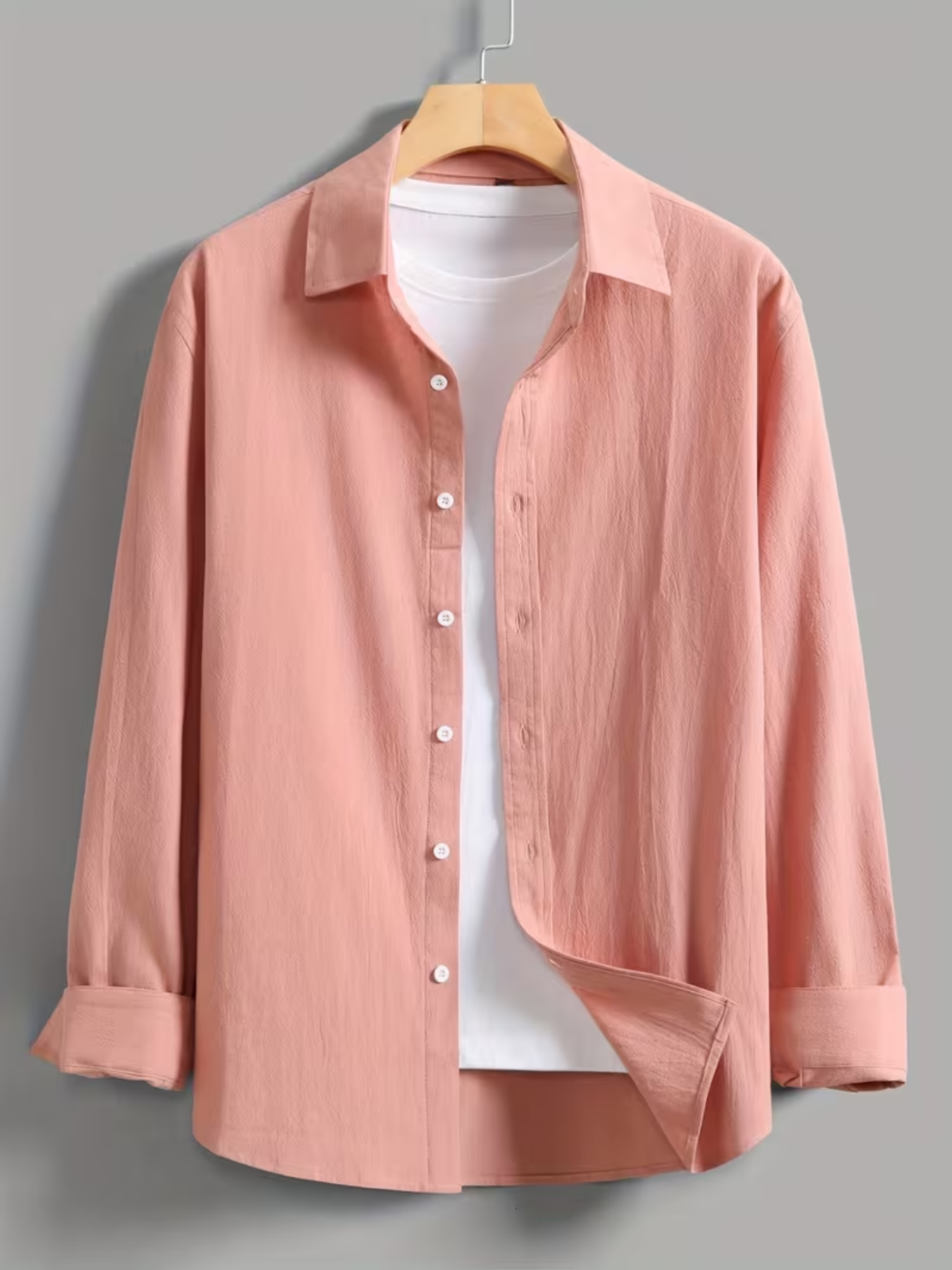 Chemise homme texturée boutonnée