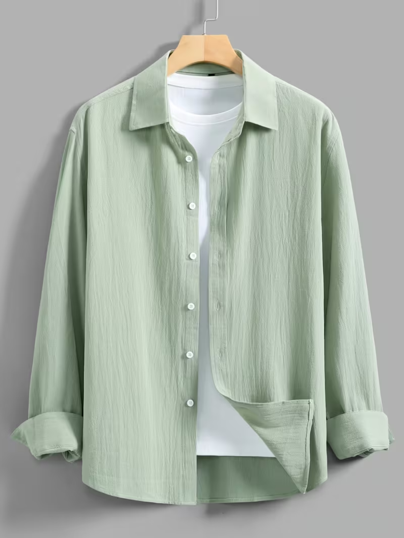 Chemise homme texturée boutonnée