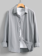 Chemise homme texturée boutonnée