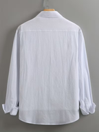 Chemise homme texturée boutonnée