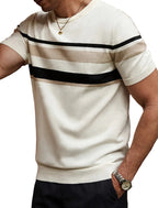 Chemise à Manches Courtes Rayée pour Hommes