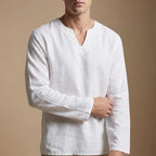 Chemise homme col fendu