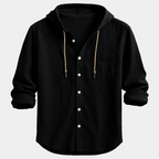 Chemise homme capuche boutonnée