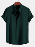 Chemise homme col mao texturée