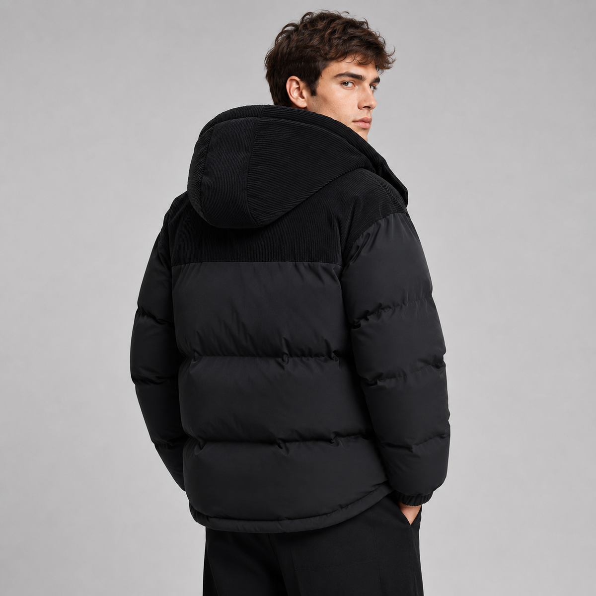 Doudoune homme oversize matelassée à capuche