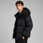 Doudoune homme oversize matelassée à capuche