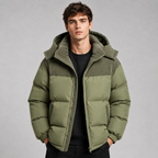 Doudoune homme oversize matelassée à capuche