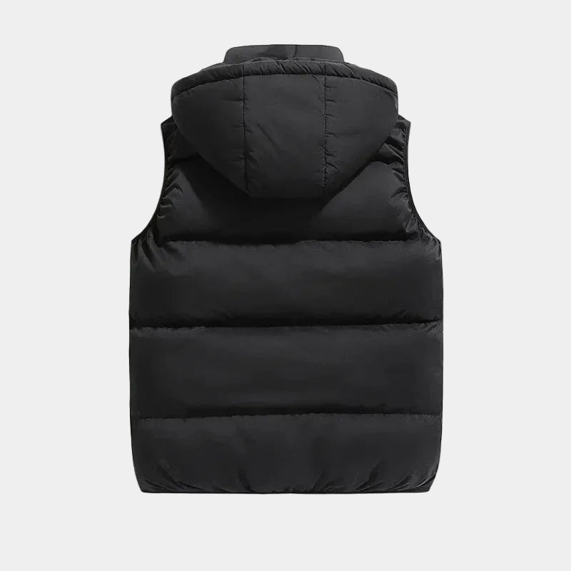 Doudoune sans manches homme matelassée à capuche
