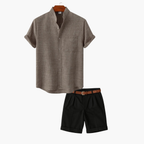 Ensemble col mao homme et short