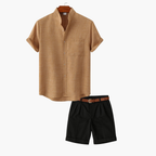 Ensemble col mao homme et short