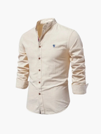 Ensemble de chemise à col mandarin et pantalon