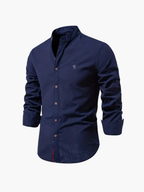 Ensemble de chemise à col mandarin et pantalon